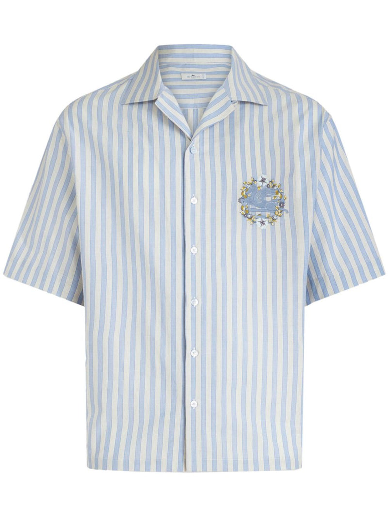 Etro Men's Shirts Clear Blue