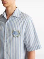 Etro Men's Shirts Clear Blue