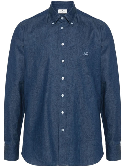 Etro Men's Shirts Blue