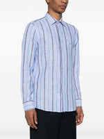 Etro Men's Shirts Clear Blue