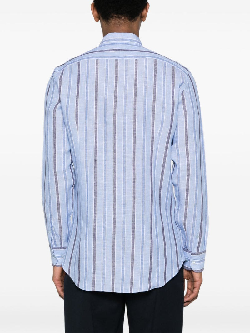 Etro Men's Shirts Clear Blue