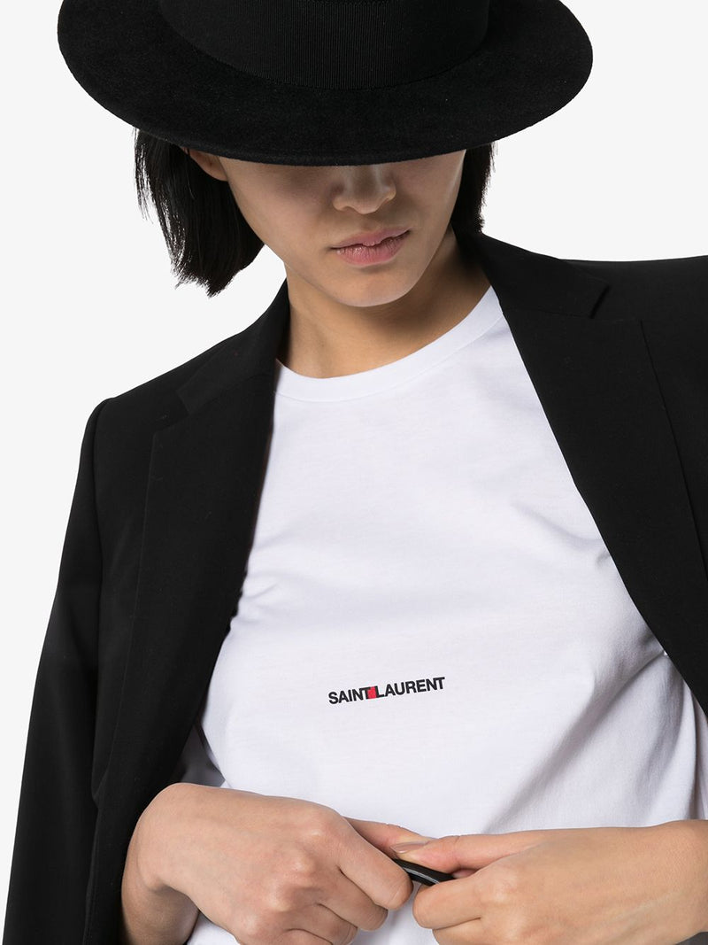 Saint Laurent Women's  T-Shirts And Polos White