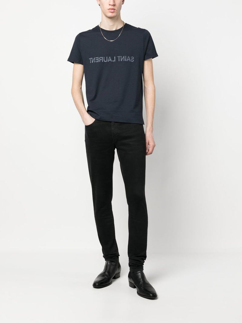 Saint Laurent Men's  T-Shirts And Polos Blue