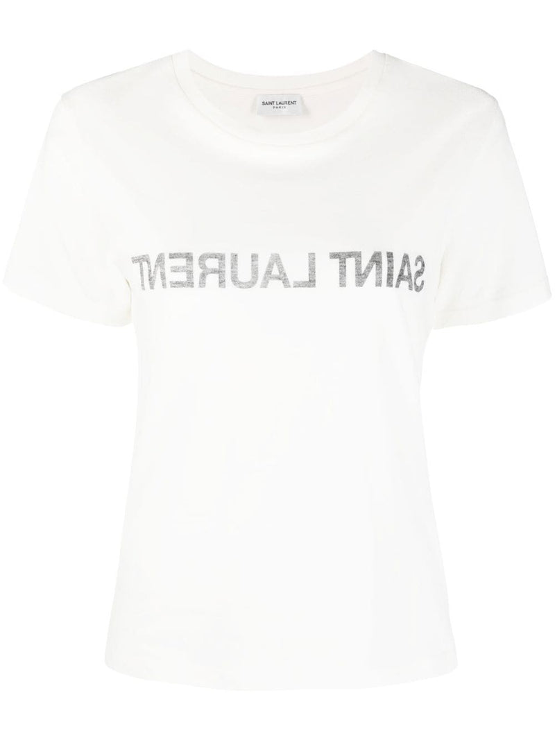 Saint Laurent Women's  T-Shirts And Polos White