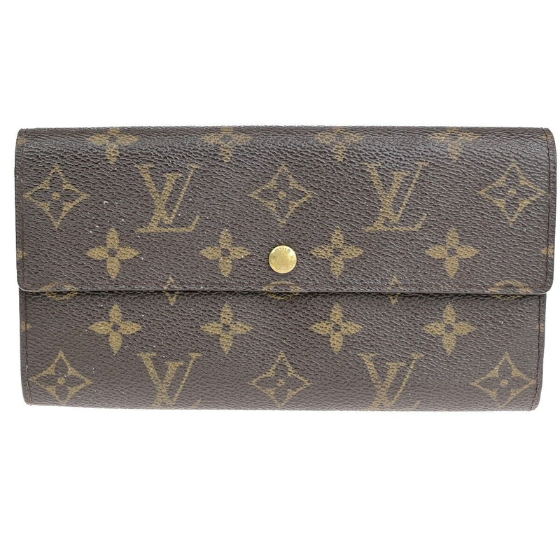 Louis Vuitton Porte Carte Credit Bifold Brown Canvas Wallet  (Pre-Owned)