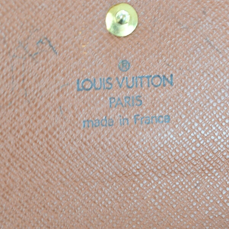 Louis Vuitton Porte Carte Credit Bifold Brown Canvas Wallet  (Pre-Owned)