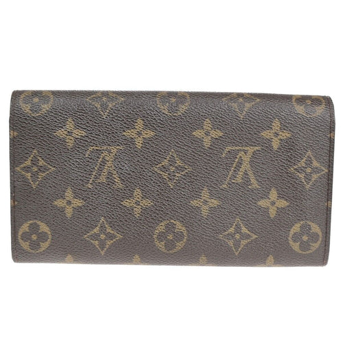 Louis Vuitton Porte Carte Credit Bifold Brown Canvas Wallet  (Pre-Owned)