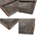 Louis Vuitton Porte Carte Credit Bifold Brown Canvas Wallet  (Pre-Owned)