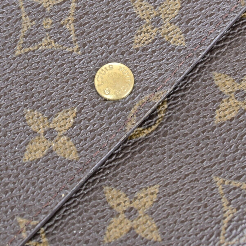 Louis Vuitton Porte Carte Credit Bifold Brown Canvas Wallet  (Pre-Owned)