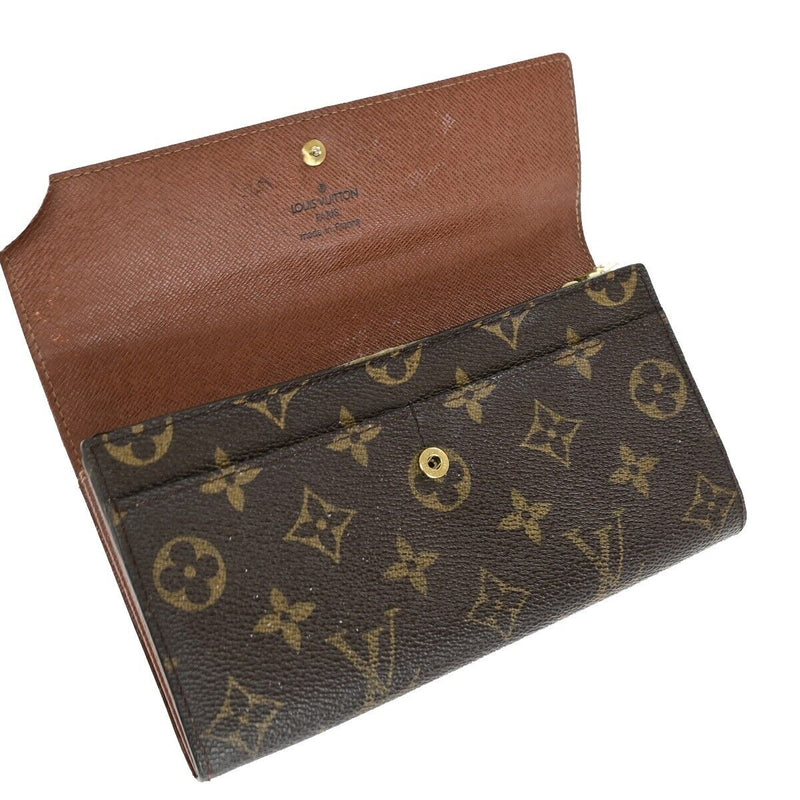 Louis Vuitton Porte Carte Credit Bifold Brown Canvas Wallet  (Pre-Owned)