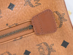 MCM Visetos Brown Canvas Handbag (Pre-Owned)