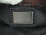 Fendi Zucchino Brown Canvas Shoulder Bag (Pre-Owned)