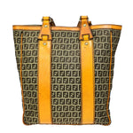 Fendi Zucchino Brown Canvas Tote Bag (Pre-Owned)