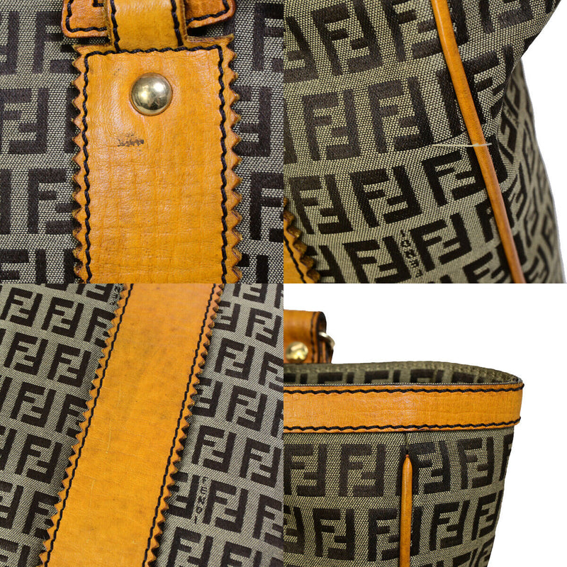 Fendi Zucchino Brown Canvas Tote Bag (Pre-Owned)