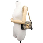 Gucci Padlock Beige Canvas Shoulder Bag (Pre-Owned)