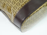 Fendi Zucchino Brown Canvas Handbag (Pre-Owned)