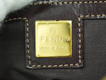 Fendi Zucchino Brown Canvas Handbag (Pre-Owned)