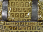 Fendi Zucchino Brown Canvas Handbag (Pre-Owned)