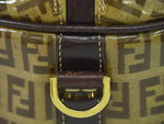 Fendi Zucchino Brown Canvas Handbag (Pre-Owned)