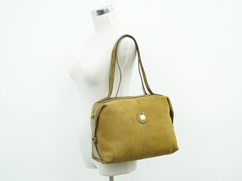 Fendi Beige Leather Shoulder Bag (Pre-Owned)