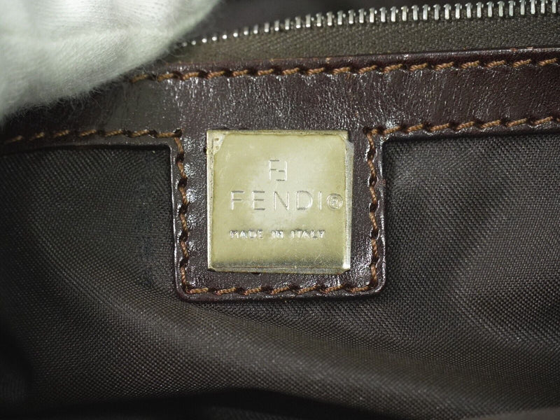 Fendi Zucca Black Canvas Handbag (Pre-Owned)