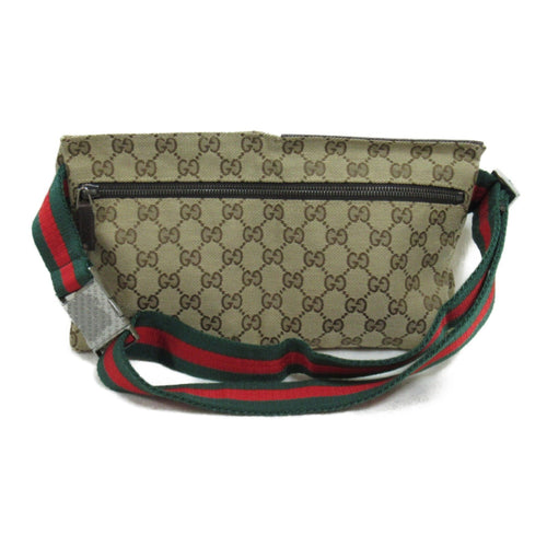 Gucci Ophidia Beige Canvas Shoulder Bag (Pre-Owned)