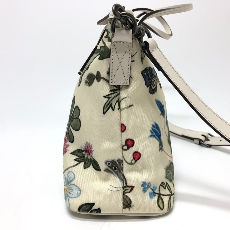 Gucci Flora Beige Canvas Handbag (Pre-Owned)