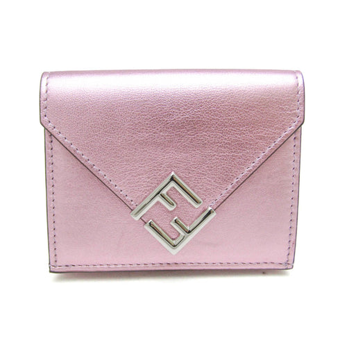 Fendi Ff Pink Leather Wallet  (Pre-Owned)