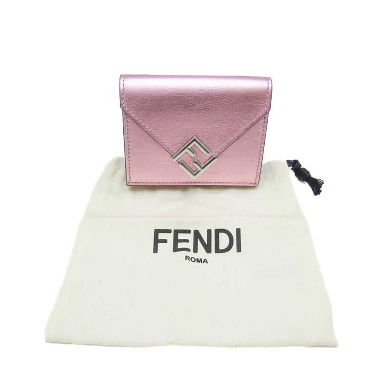 Fendi Ff Pink Leather Wallet  (Pre-Owned)