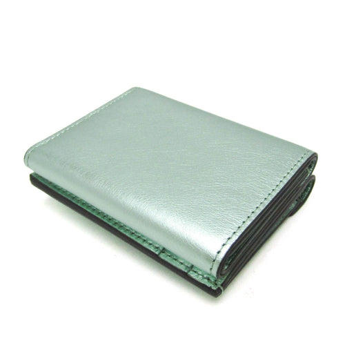 Fendi Ff Green Leather Wallet  (Pre-Owned)