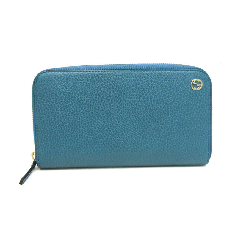 Gucci Interlocking G Turquoise Leather Wallet  (Pre-Owned)