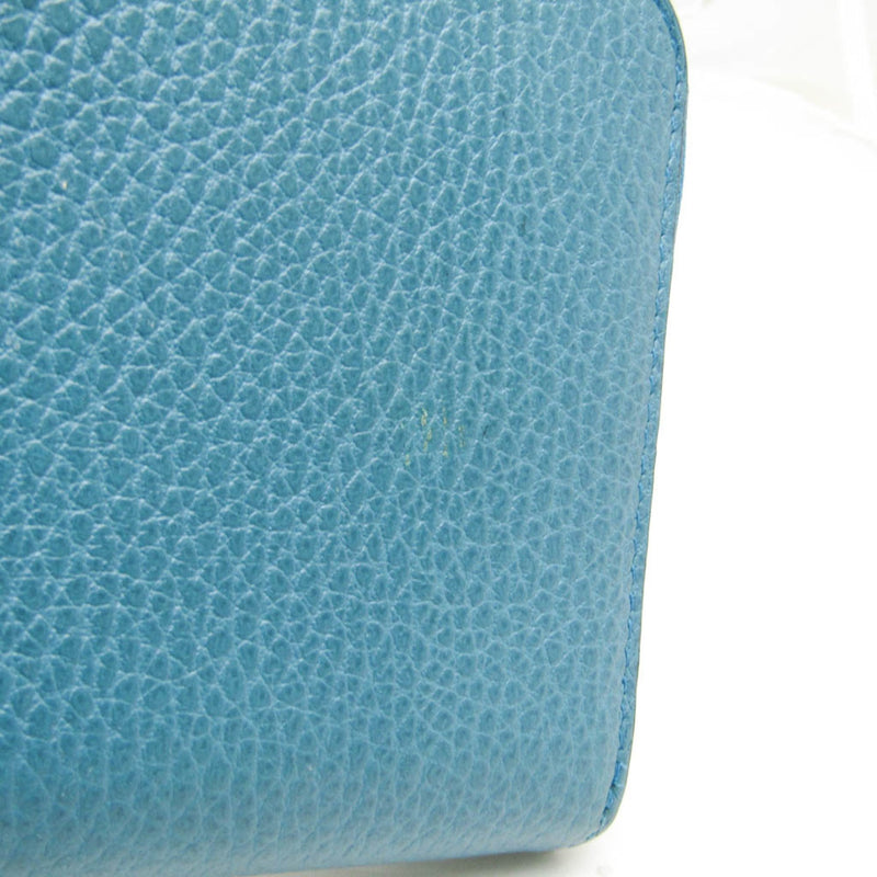 Gucci Interlocking G Turquoise Leather Wallet  (Pre-Owned)