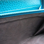 Gucci Interlocking G Turquoise Leather Wallet  (Pre-Owned)