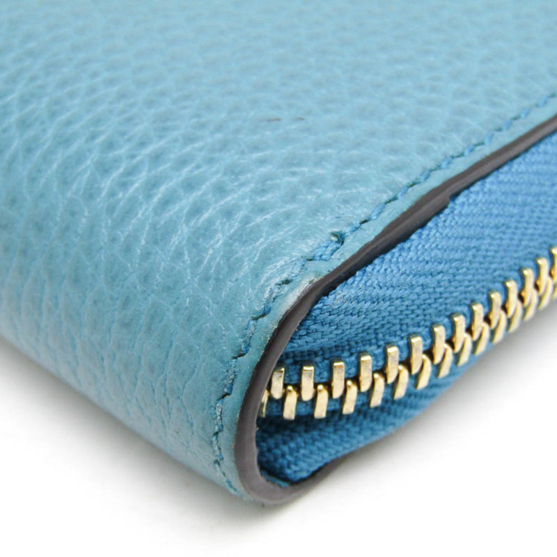 Gucci Interlocking G Turquoise Leather Wallet  (Pre-Owned)