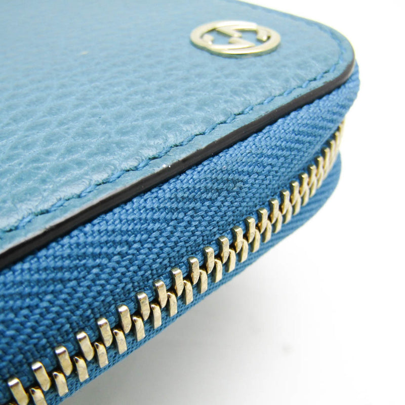 Gucci Interlocking G Turquoise Leather Wallet  (Pre-Owned)