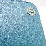 Gucci Interlocking G Turquoise Leather Wallet  (Pre-Owned)