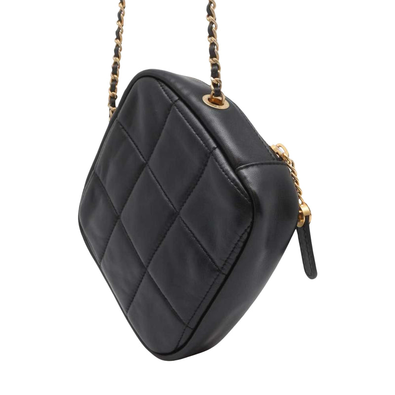 Chanel Matelassé Black Leather Shoulder Bag (Pre-Owned)