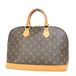 Louis Vuitton Alma Brown Canvas Handbag (Pre-Owned)