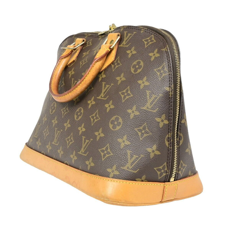 Louis Vuitton Alma Brown Canvas Handbag (Pre-Owned)