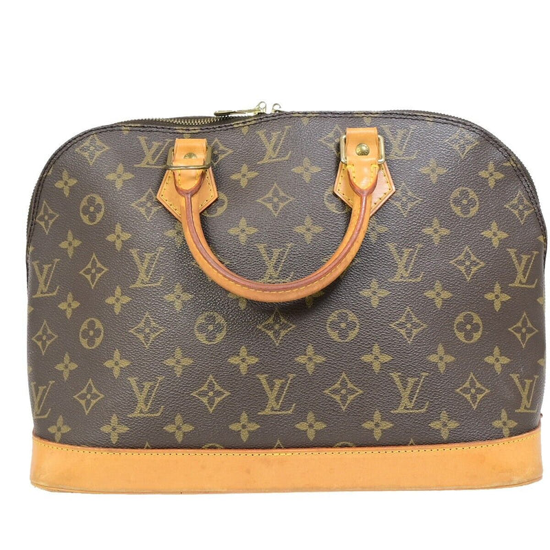 Louis Vuitton Alma Brown Canvas Handbag (Pre-Owned)