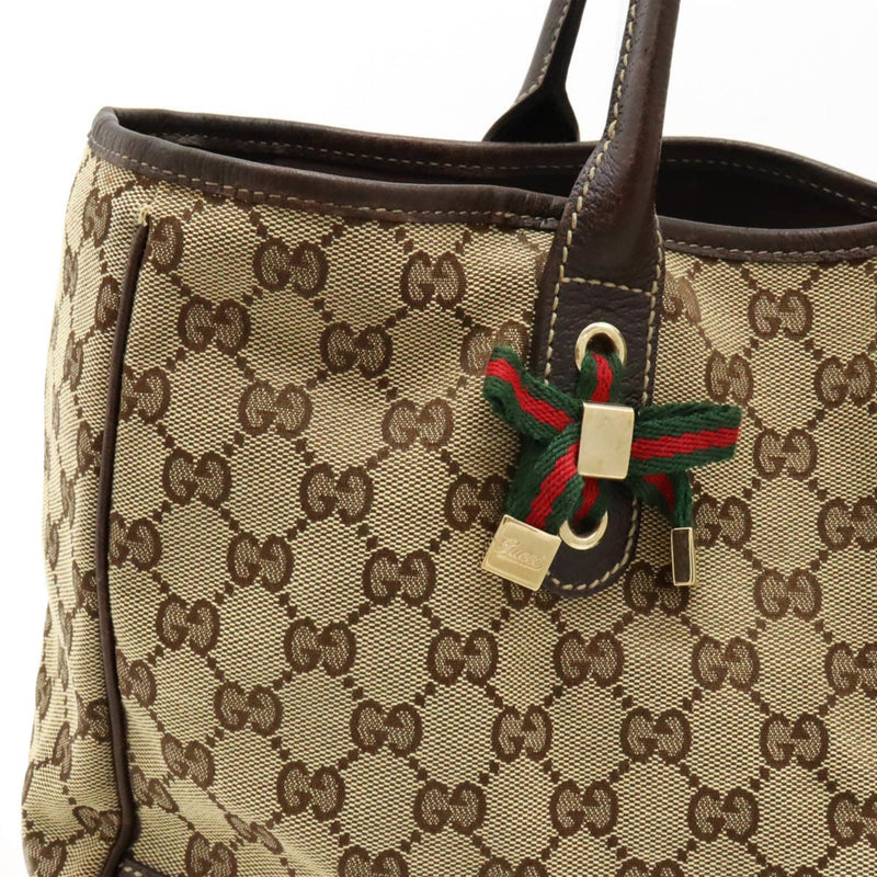 Gucci Princy Beige Canvas Tote Bag (Pre-Owned)