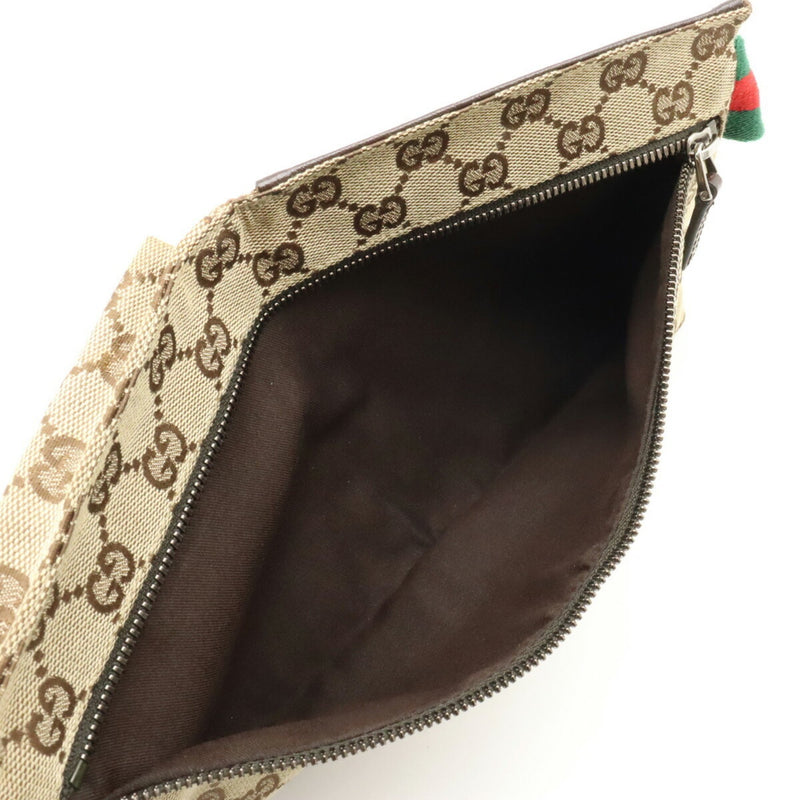 Gucci Guccissima Beige Canvas Shoulder Bag (Pre-Owned)