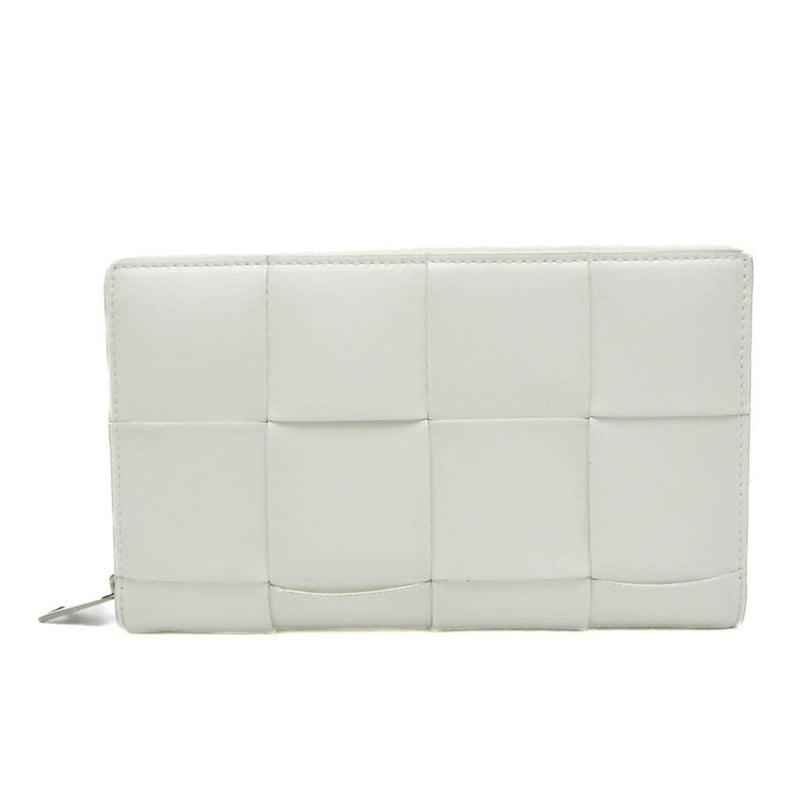 Bottega Veneta Cassette White Leather Wallet  (Pre-Owned)