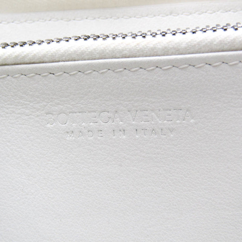 Bottega Veneta Cassette White Leather Wallet  (Pre-Owned)