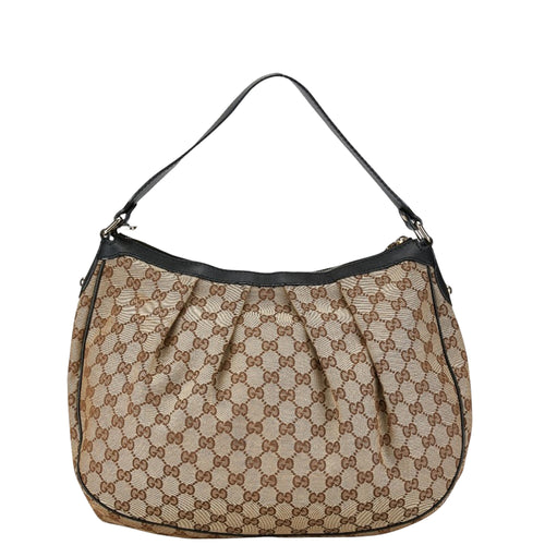 Gucci Sukey Beige Canvas Handbag (Pre-Owned)