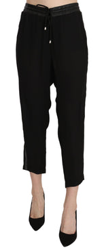 Guess Chic High Waist Cropped Pants in Elegant Women's Black