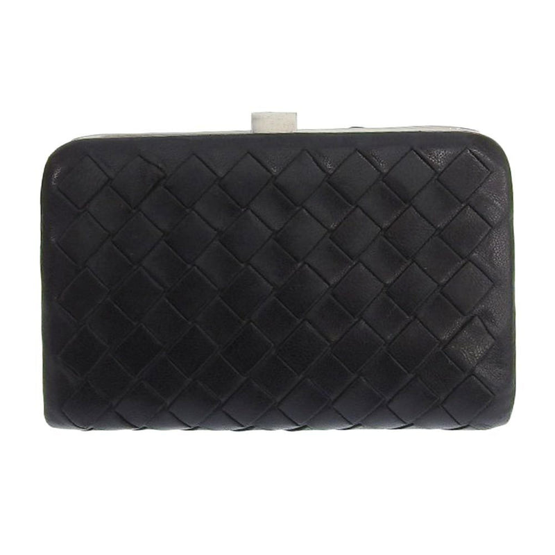 Bottega Veneta Intrecciato Black Leather Wallet  (Pre-Owned)