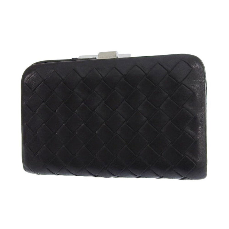 Bottega Veneta Intrecciato Black Leather Wallet  (Pre-Owned)