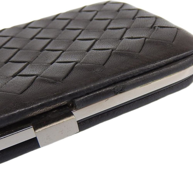 Bottega Veneta Intrecciato Black Leather Wallet  (Pre-Owned)