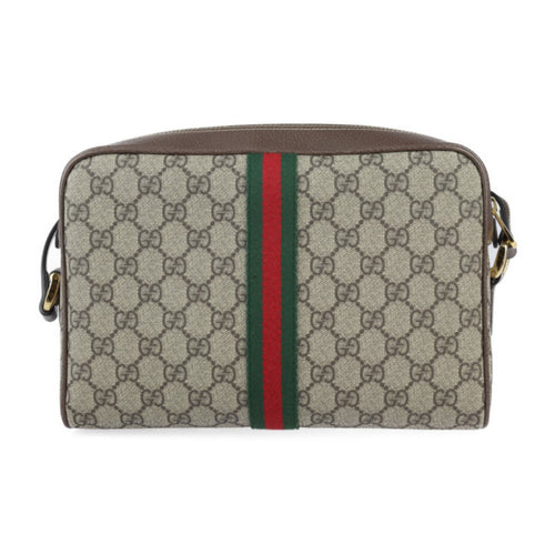 Gucci Ophidia Beige Canvas Shoulder Bag (Pre-Owned)